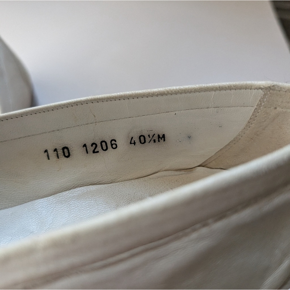 Gucci Vintage White Loafers with Red Accent Size 40.5 In VGUC - Picture 4 of 12